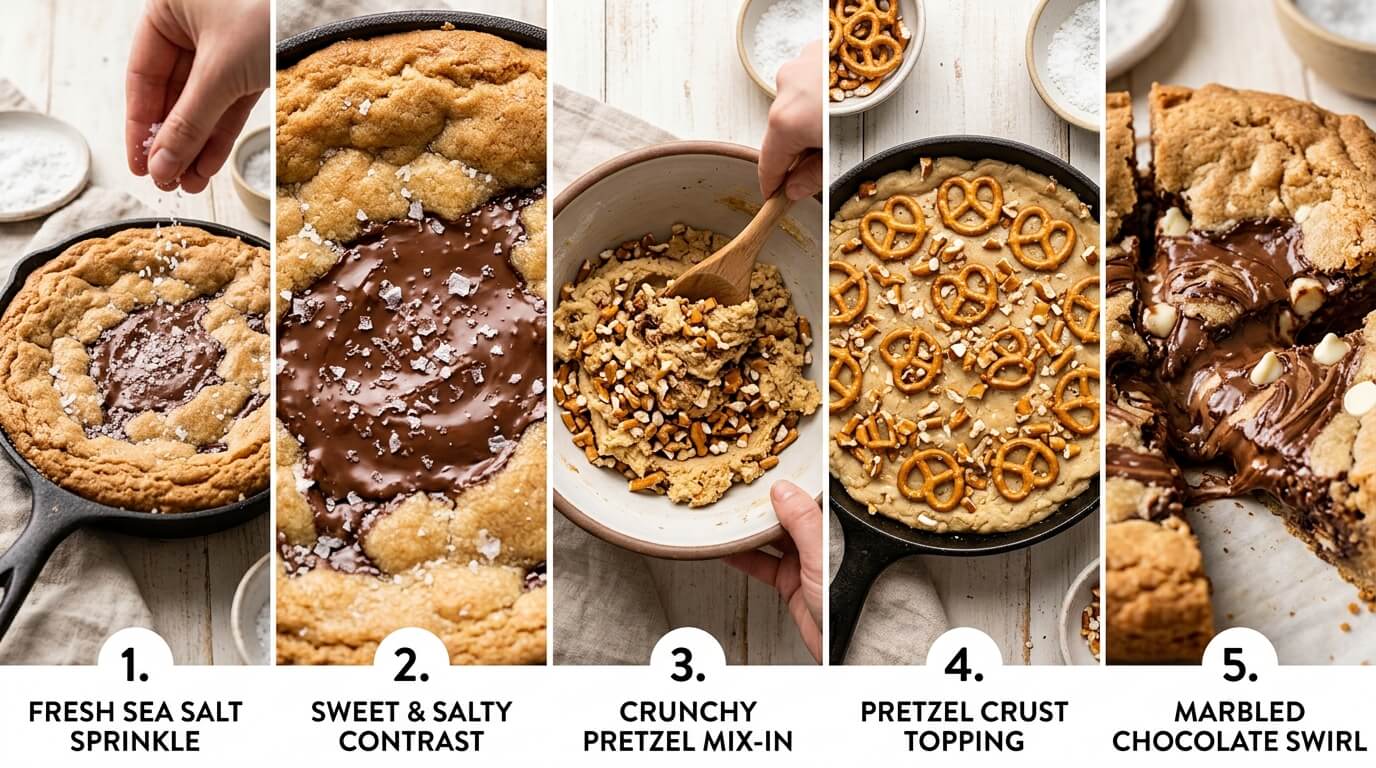 Nutella Stuffed Cookie Pie recipe process: pressing chocolate chip cookie dough into pie pan, beating cookie dough with electric mixer, lining square baking pan with parchment, and layering smooth Nutella on top of cookie crust
